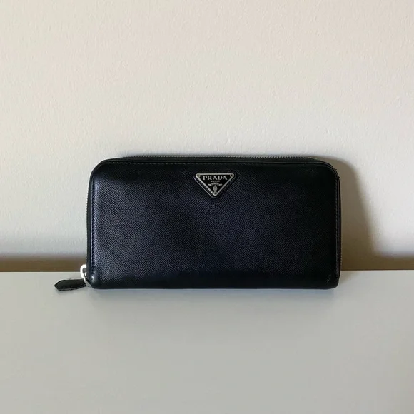 Large saffiano leather wallet prada cheap